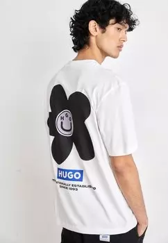 Футболка с принтом NORETTO HUGO, цвет white