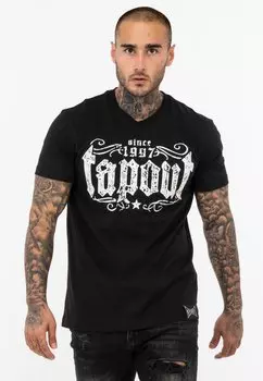 Футболка с принтом Normal Passform Crashed Tapout, цвет black white