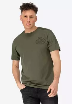 Футболка с принтом NORMALE PASSFORM BREOCK Lonsdale, оливковый