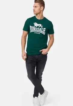 Футболка с принтом NORMALE PASSFORM LOGO Lonsdale, зеленый