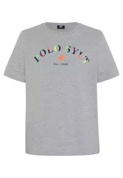 Футболка с принтом NORMALE PASSFORM Polo Sylt, цвет neutral gray melange