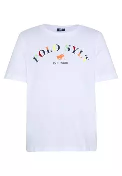 Футболка с принтом NORMALE PASSFORM Polo Sylt, цвет bright white