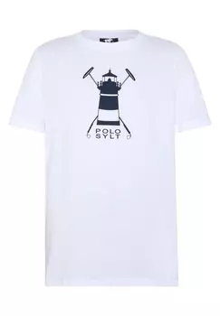 Футболка с принтом NORMALE PASSFORM Polo Sylt, цвет bright white