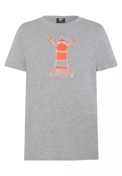 Футболка с принтом NORMALE PASSFORM Polo Sylt, цвет neutral gray melange