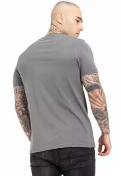 Футболка с принтом Normale Passform Skull Tapout, серо-черный