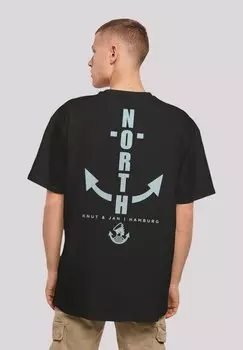 Футболка с принтом NORTH ANKER KNUT JAN HAMBURG F4NT4STIC, черный