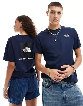 Футболка с принтом NSE Box Back темно-синего цвета The North Face