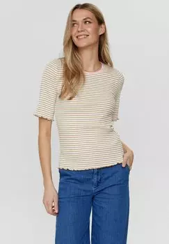 Футболка с принтом NULARA Nmph, цвет sesame