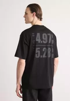 Футболка с принтом NUMBERS BOSS, черный