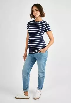 Футболка с принтом NURSING JoJo Maman Bb, синий