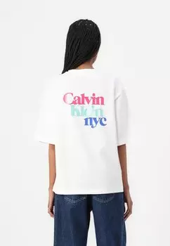 Футболка с принтом NYC TEE Calvin Klein Jeans, белый
