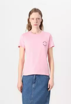 Футболка с принтом NYC TEE Tommy Jeans, фуксия