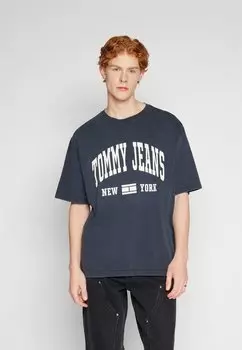 Футболка с принтом Nyc Varsity Tee Tommy Jeans, цвет dark night navy