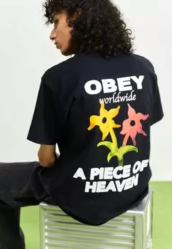 Футболка с принтом Obey Clothing, черный