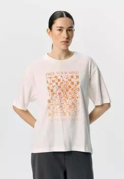 Футболка с принтом Object, кремовый