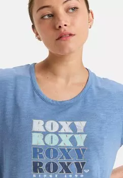 Футболка с принтом OCEAN AFTER Roxy, синий