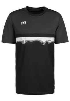 Футболка с принтом Ocean Fabrics Tahi Training Shirt Herren Outfitter, цвет gray pinstripe