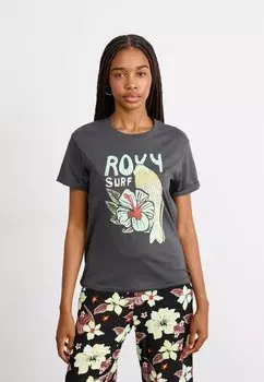 Футболка с принтом OCEANREGULAR POSTER Roxy, черный