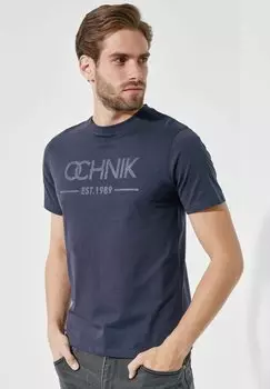 Футболка с принтом OCHNIK, синий