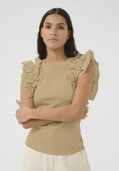 Футболка с принтом ODA Karen by Simonsen, песочный