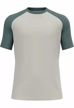 Футболка с принтом ODLO, серебристый