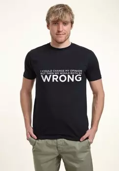 Футболка с принтом OFF AND ON Henry Tiger, темно-синий