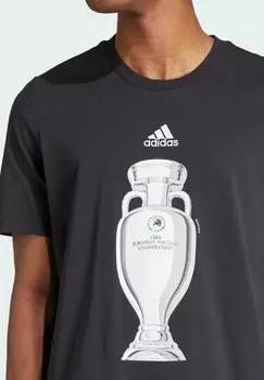 Футболка с принтом Official Emblem Trophy adidas Performance, черная