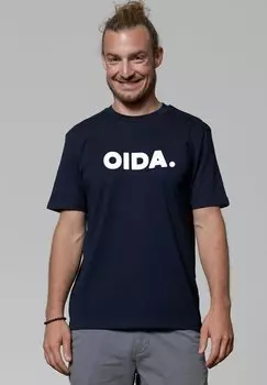Футболка с принтом OIDA watapparel, темно-синий