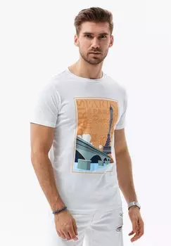 Футболка с принтом Ombre, белый