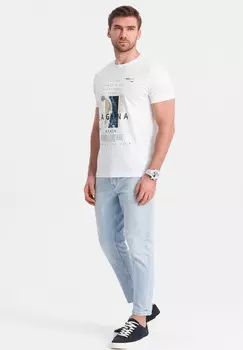 Футболка с принтом Ombre, белый