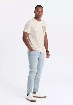 Футболка с принтом Ombre, бежевый