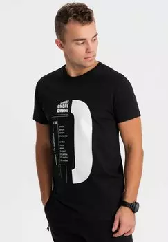 Футболка с принтом Ombre, черная
