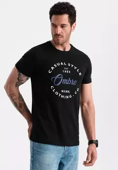 Футболка с принтом Ombre, черный