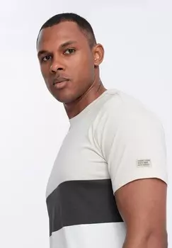 Футболка с принтом Ombre, кремовый