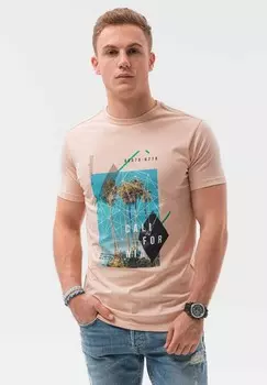 Футболка с принтом Ombre, розовый