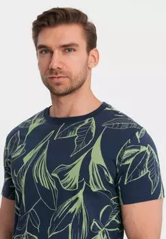 Футболка с принтом Ombre, темно-синяя