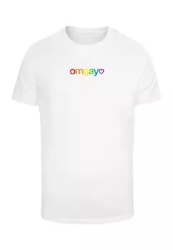 Футболка с принтом OMGAY RAINBOW PRIDE Mister Tee, белый