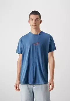 Футболка с принтом OMINE BLOSSOMS TEE UNISEX BDG Urban Outfitters, цвет dark blue