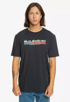 Футболка с принтом OMNI FILL Quiksilver, цвет mottled dark blue