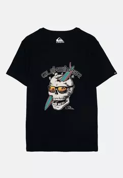 Футболка с принтом ONE LAST SURF YOUTH Quiksilver, цвет navy blazer