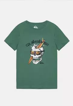 Футболка с принтом ONE LAST SURF YOUTH Quiksilver, цвет frosty spruce