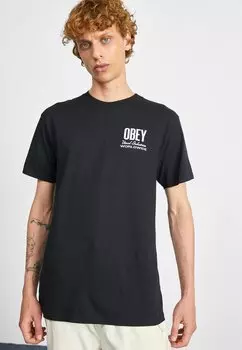 Футболка с принтом ONE TWO Obey Clothing, черный