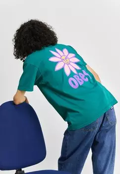 Футболка с принтом ONE TWO Obey Clothing, приключенческий зеленый