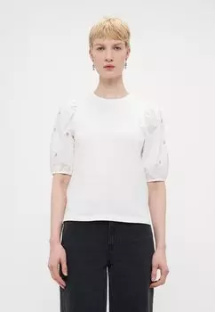 Футболка с принтом ONLEMME LIFE O NECK PUFF MIX ONLY Tall, белый