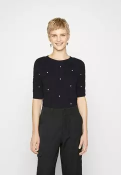 Футболка с принтом Onlkate Life Bling O Neck ONLY, черный