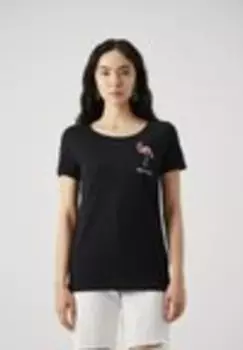 Футболка с принтом ONLKITA LIFE SUMMER Only Tall, черный