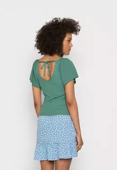 Футболка с принтом Onlleelo Back ONLY, зеленый