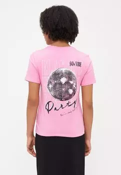 Футболка с принтом ONLLUCIA LIFE ONLY Petite, розовый