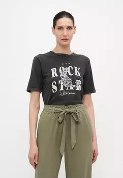 Футболка с принтом ONLLUCY LIFE TIGERS ONLY Tall, черный