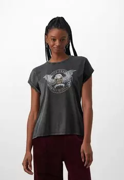 Футболка с принтом ONLLUCY LIFE WINGS BOX ONLY, цвет black/liberty athleisure